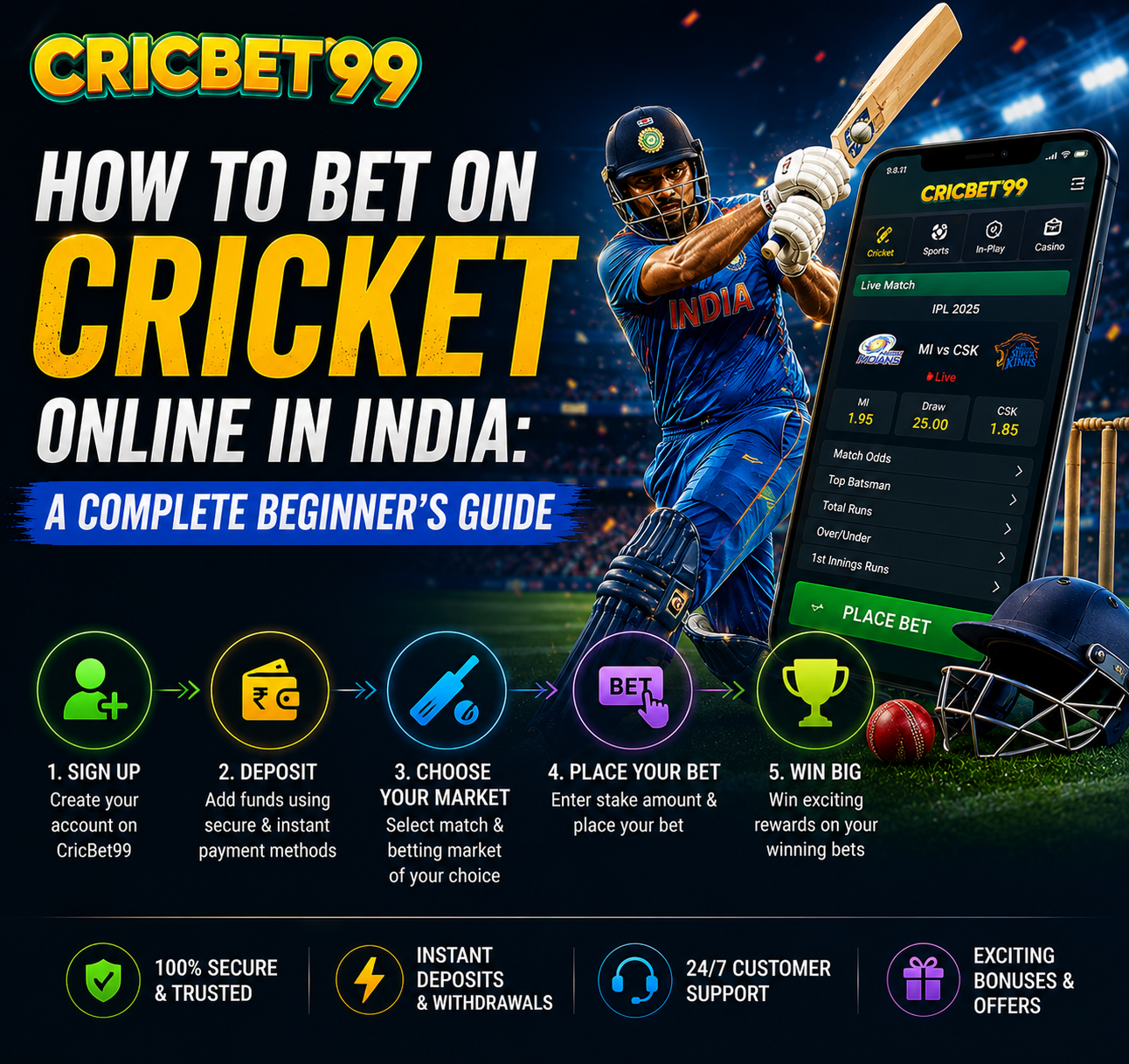 How to Bet on Cricket Online in India: A Complete Beginner's Guide