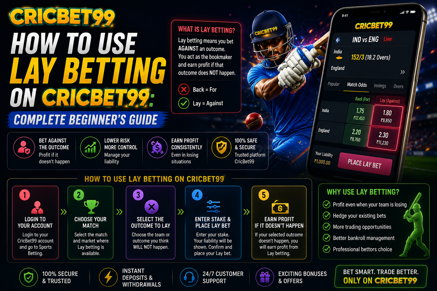 How to Use Lay Betting on CricBet99: Complete Beginner's Guide