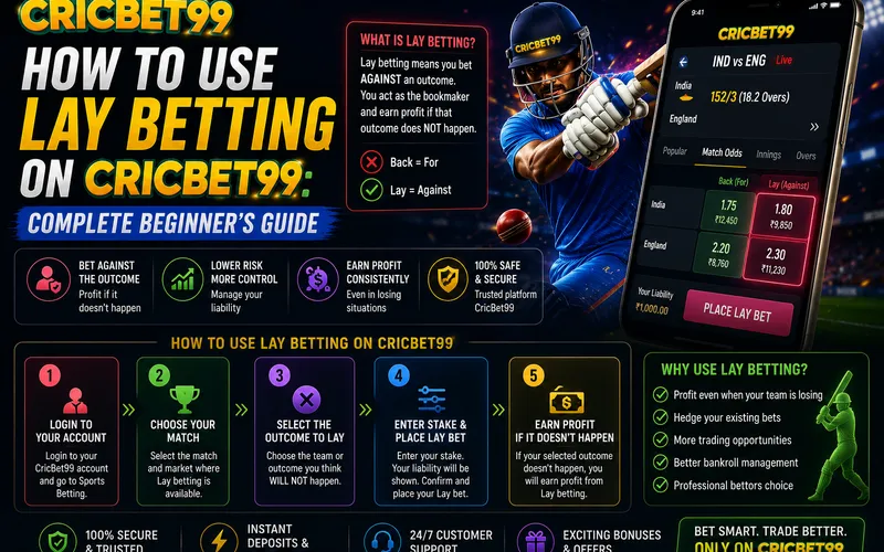 How to Use Lay Betting on CricBet99: Complete Beginner's Guide